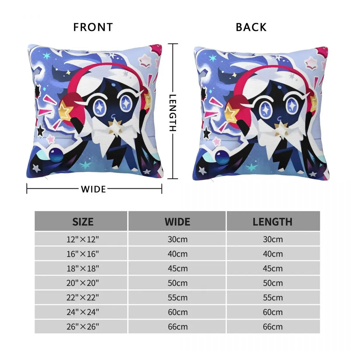 Stardust Cookie Cookie Run Kingdom Square Pillow Covers Car Cushion Cover Cute Decor Throw Pillow Case 40*40