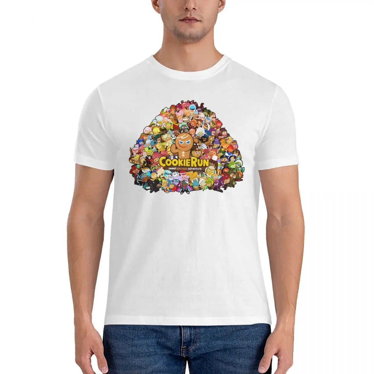 Novelty Game T-Shirts Men Round Collar Pure Cotton T Shirt Cookie Run Kingdoms Short Sleeve Tee Shirt Gift Idea Clothing
