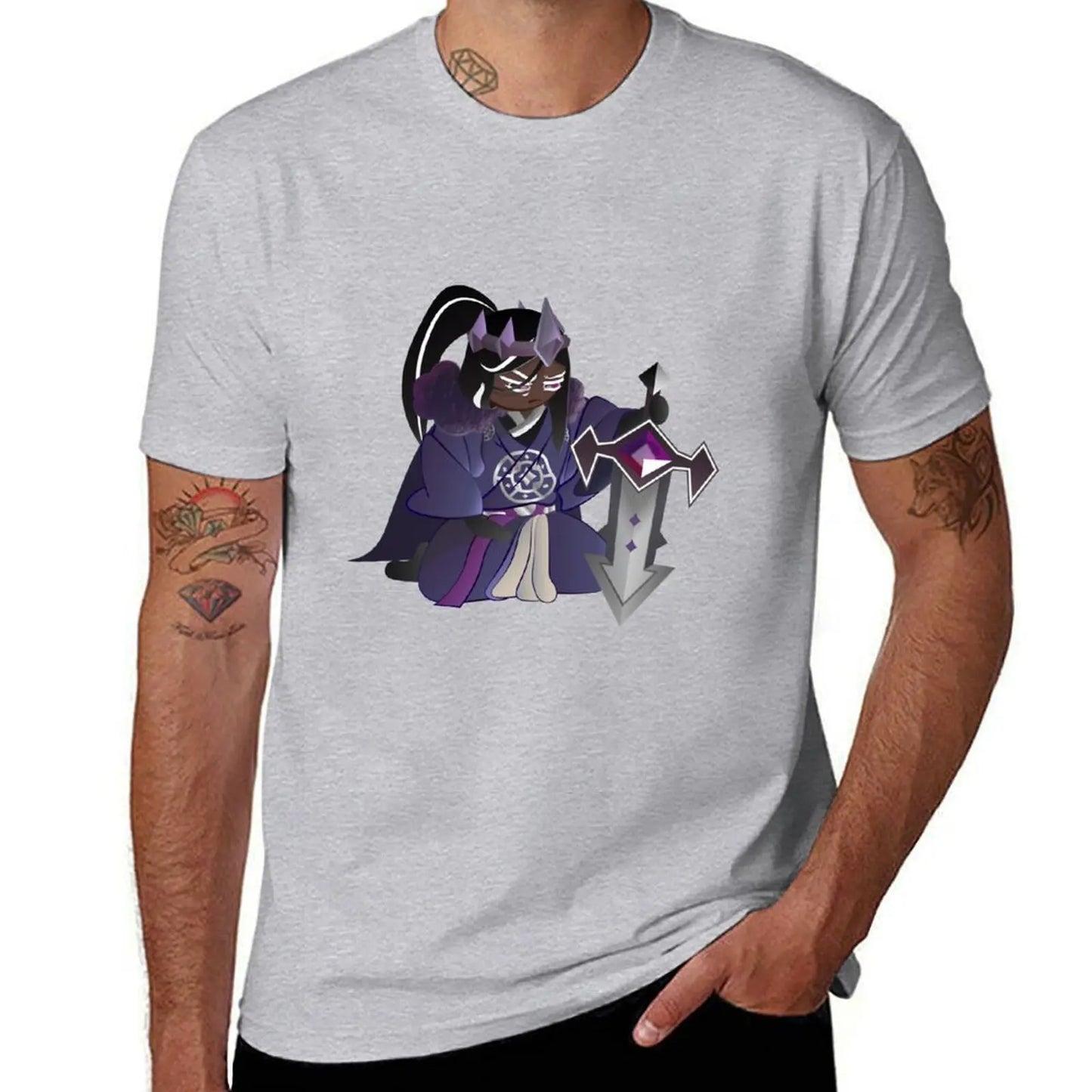 Cookie Run Kingdom Dark Cacao Cookie meditate T-Shirt cute tops for a boy plain kawaii clothes men workout shirt