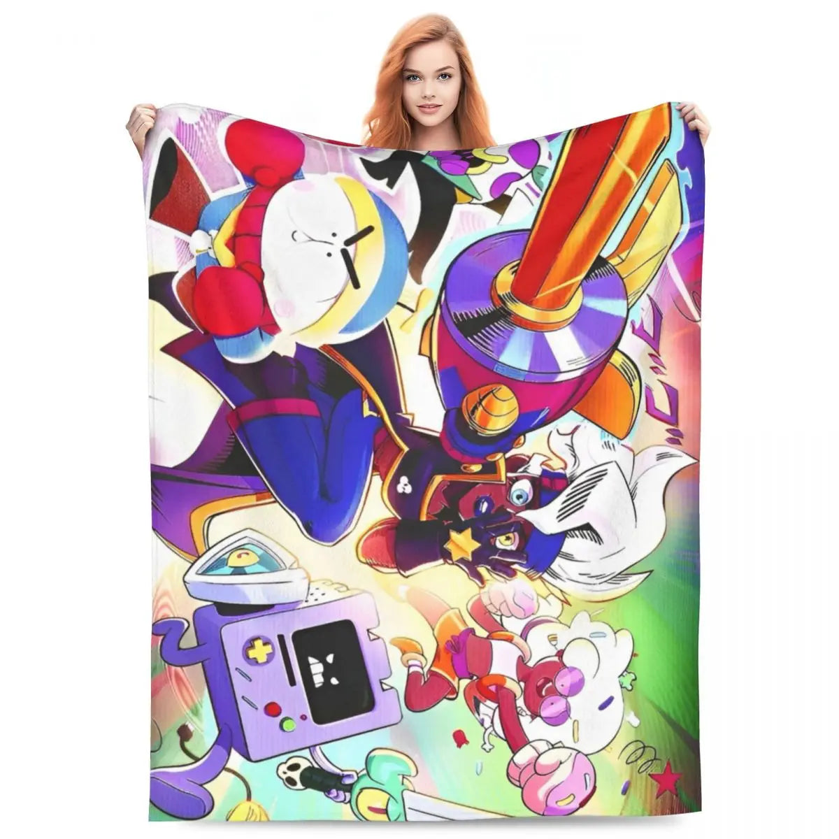 Starsher - Cookie Run Kingdom Coral Fleece Plush Throw Blankets Blankets for Home Car Lightweight Quilt