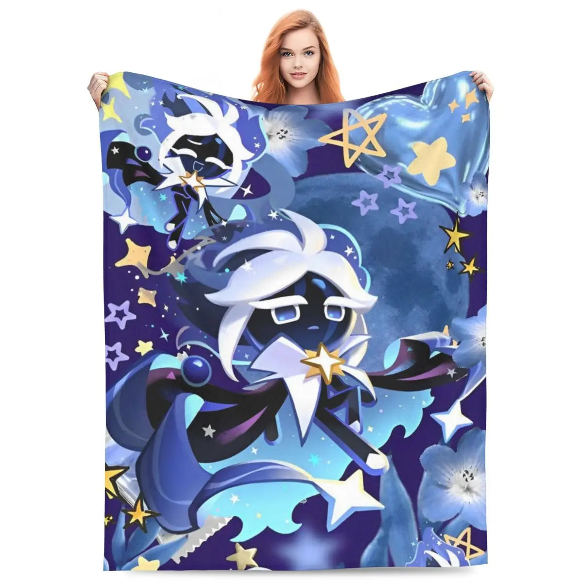 Starsher - Cookie Run Kingdom Coral Fleece Plush Throw Blankets Blankets for Home Car Lightweight Quilt