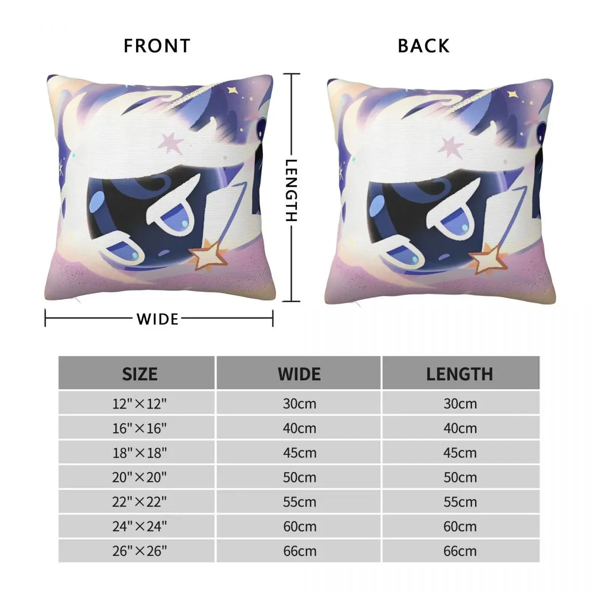 Stardust Cookie Square Pillow Case Cookie Run Kingdom Cushion Cover Customized Polyester Decorative Pillowcase for Sofa 18"