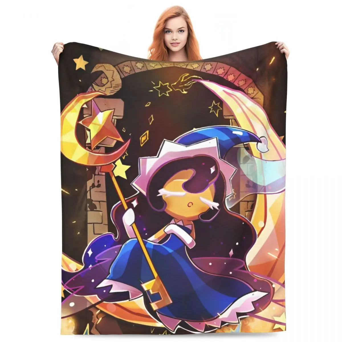 Starsher - Cookie Run Kingdom Coral Fleece Plush Throw Blankets Blankets for Home Car Lightweight Quilt