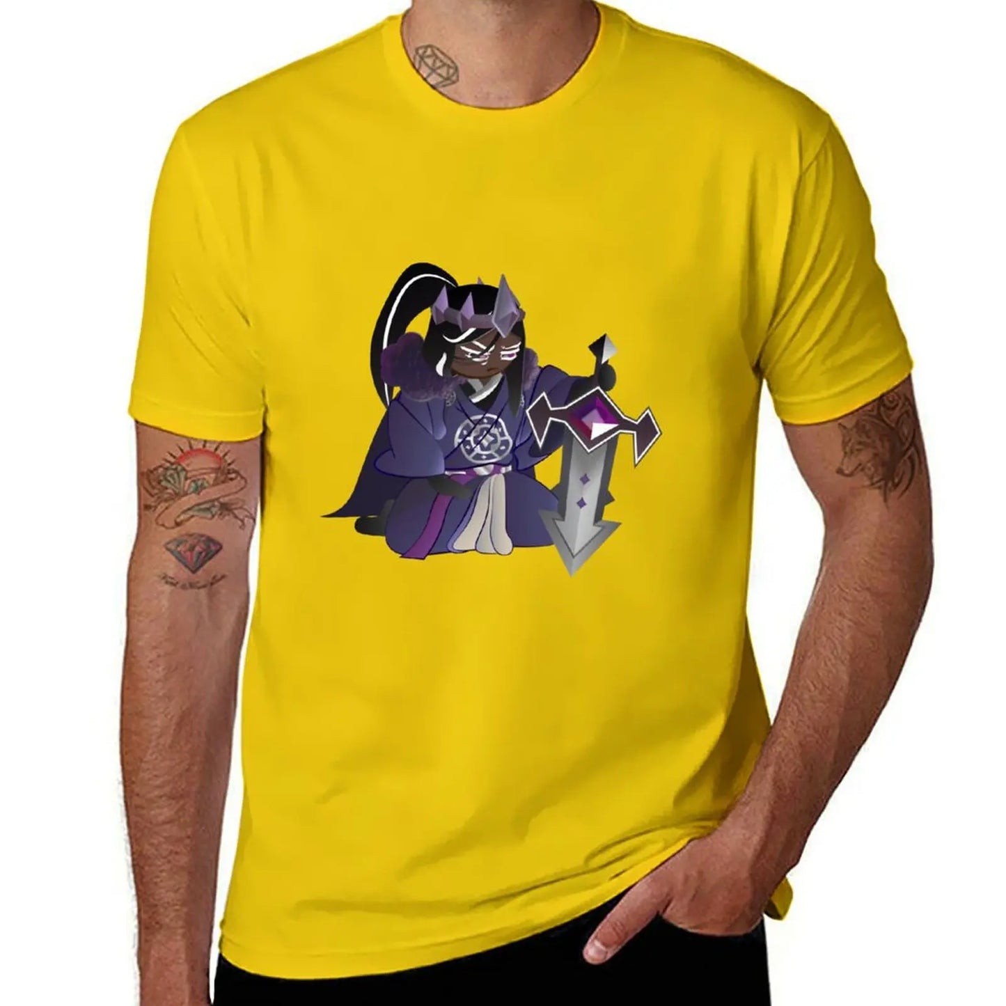 Cookie Run Kingdom Dark Cacao Cookie meditate T-Shirt cute tops for a boy plain kawaii clothes men workout shirt