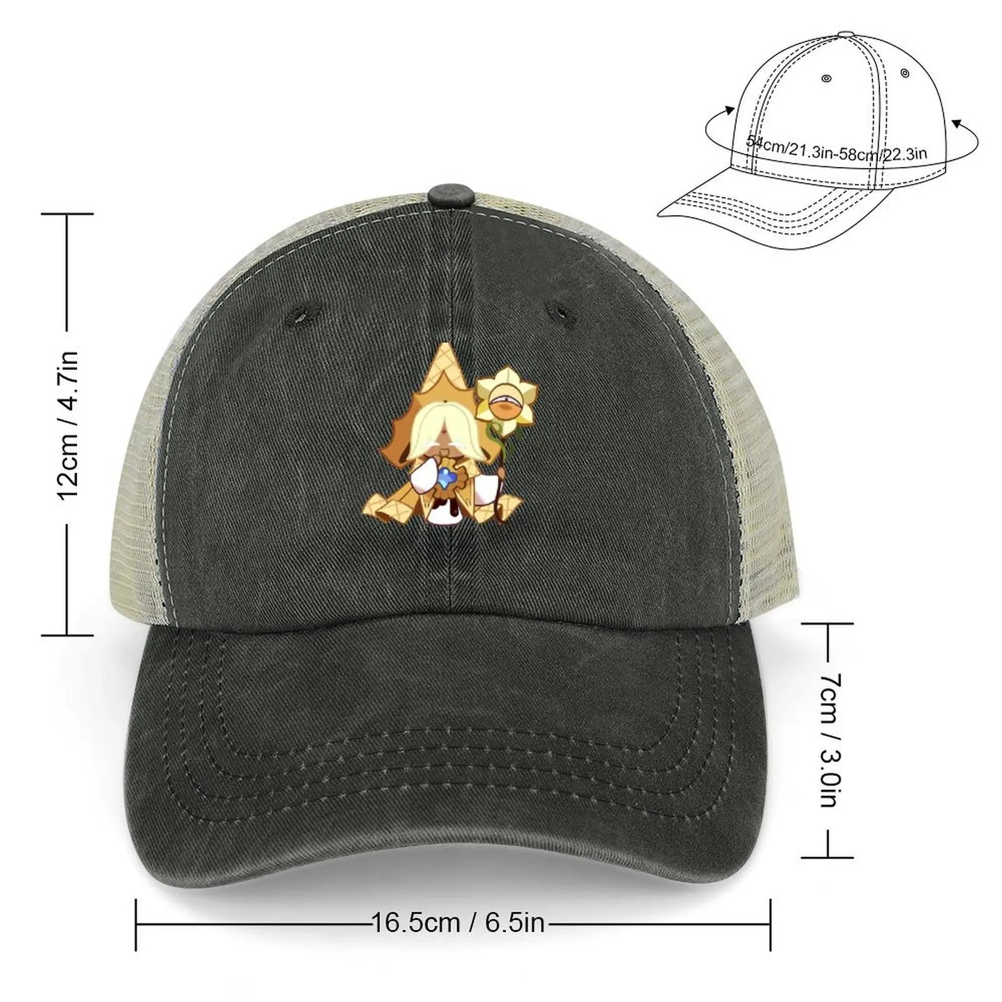 Pure Vanilla Cookie Cookie Run Kingdom Classic Cowboy Hat |-F-| Luxury Cap sun hat funny hat Man Women's