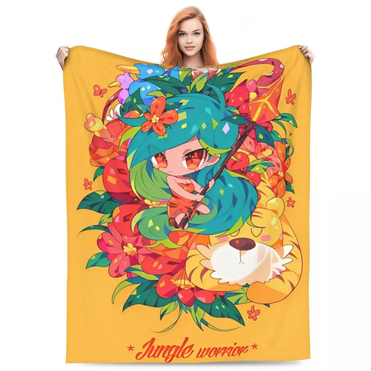 Starsher - Cookie Run Kingdom Coral Fleece Plush Throw Blankets Blankets for Home Car Lightweight Quilt