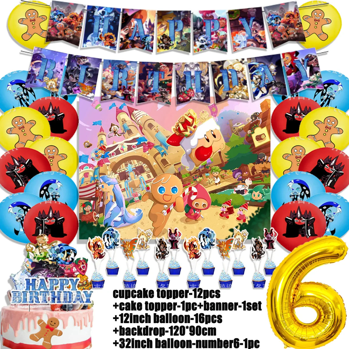Cookie Run Kingdom Birthday Decorations