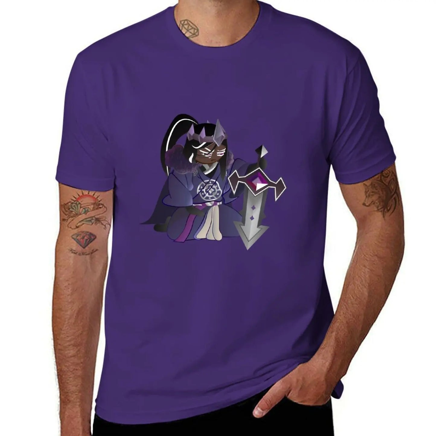Cookie Run Kingdom Dark Cacao Cookie meditate T-Shirt cute tops for a boy plain kawaii clothes men workout shirt
