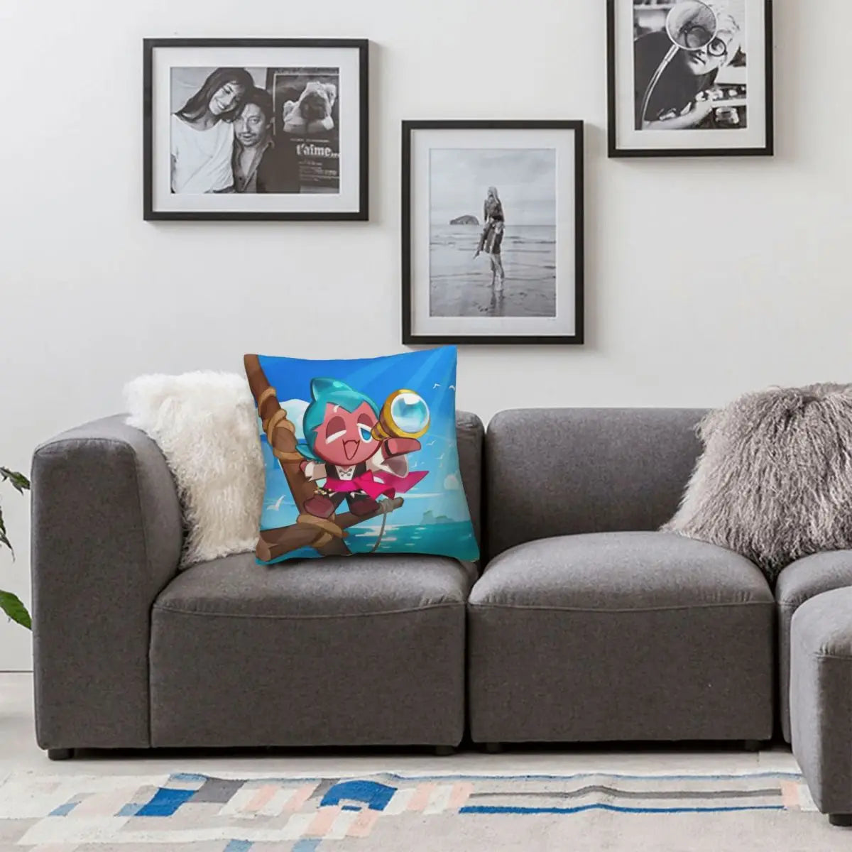 Sorbet Shark Cookie Run (Kingdom) Pillow Case Pillow Cover Kids Pillow Case With Zip