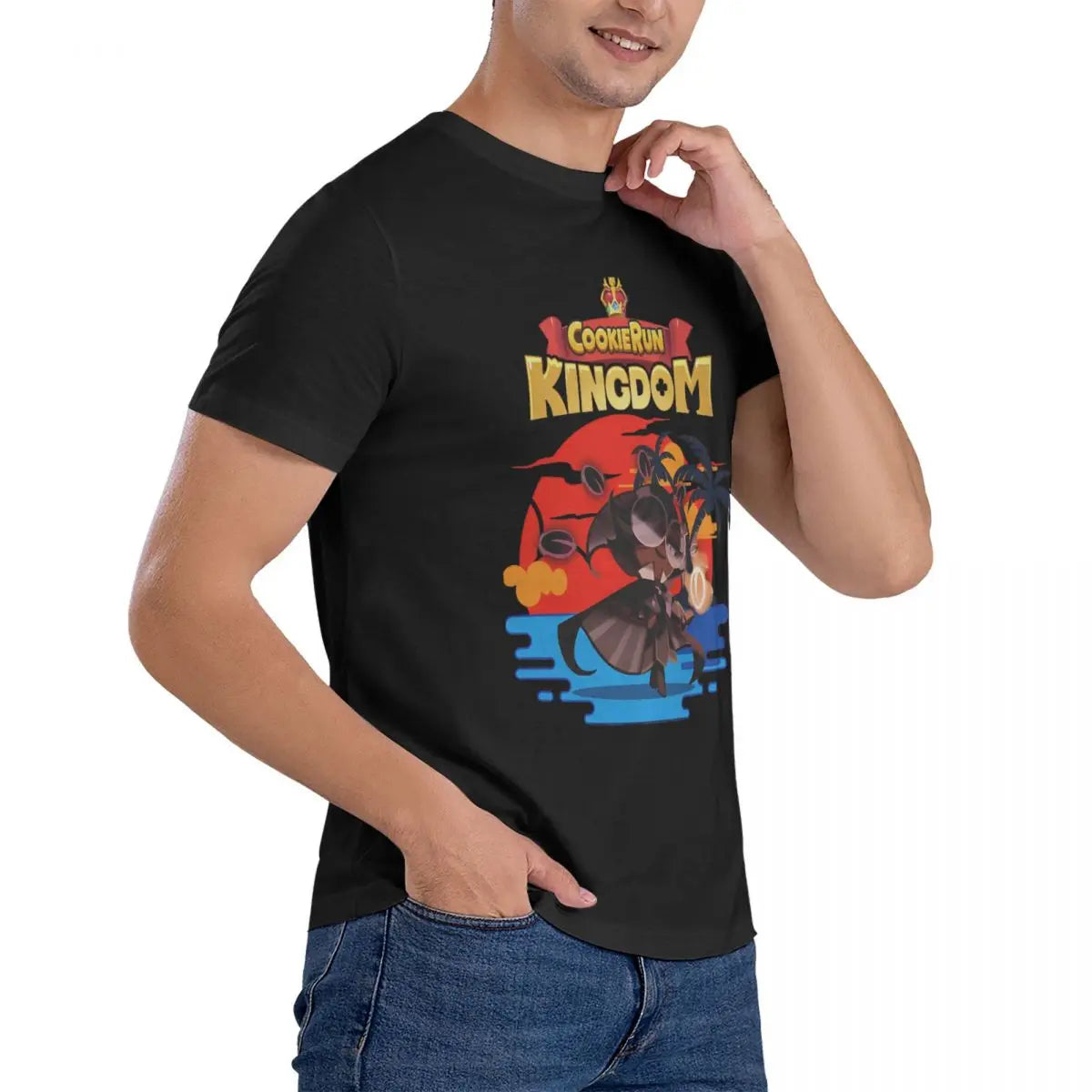 Summer Espresso Men's T Shirt Cookie Run Kingdoms Funny Tees Short Sleeve O Neck T-Shirts 100% Cotton Printed Clothing