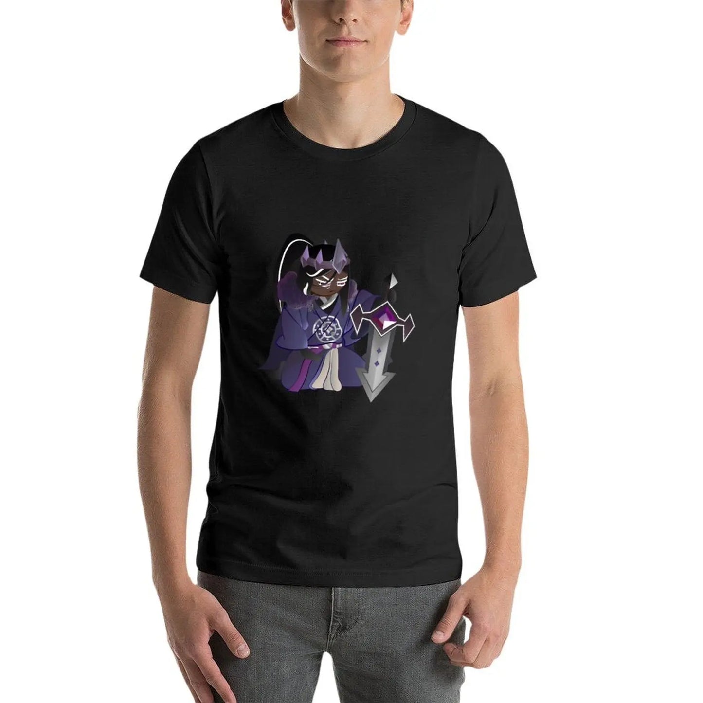 Cookie Run Kingdom Dark Cacao Cookie meditate T-Shirt cute tops for a boy plain kawaii clothes men workout shirt