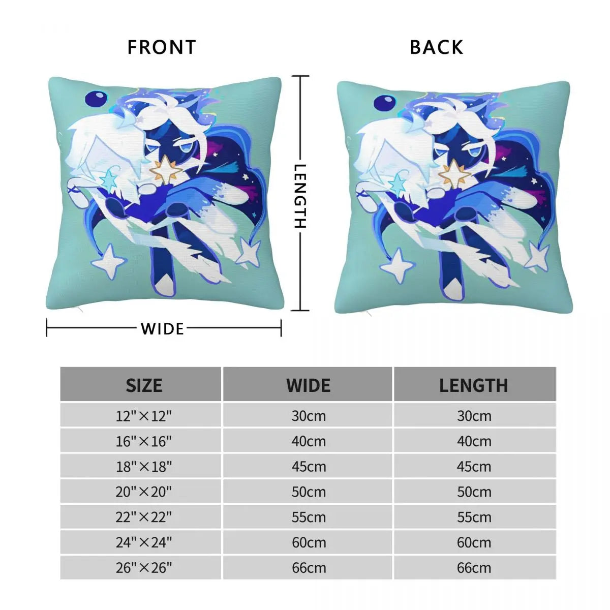 Starsher - Cookie Run Kingdom Square Pillow Case Throw Pillow Awesome Cushion Covers