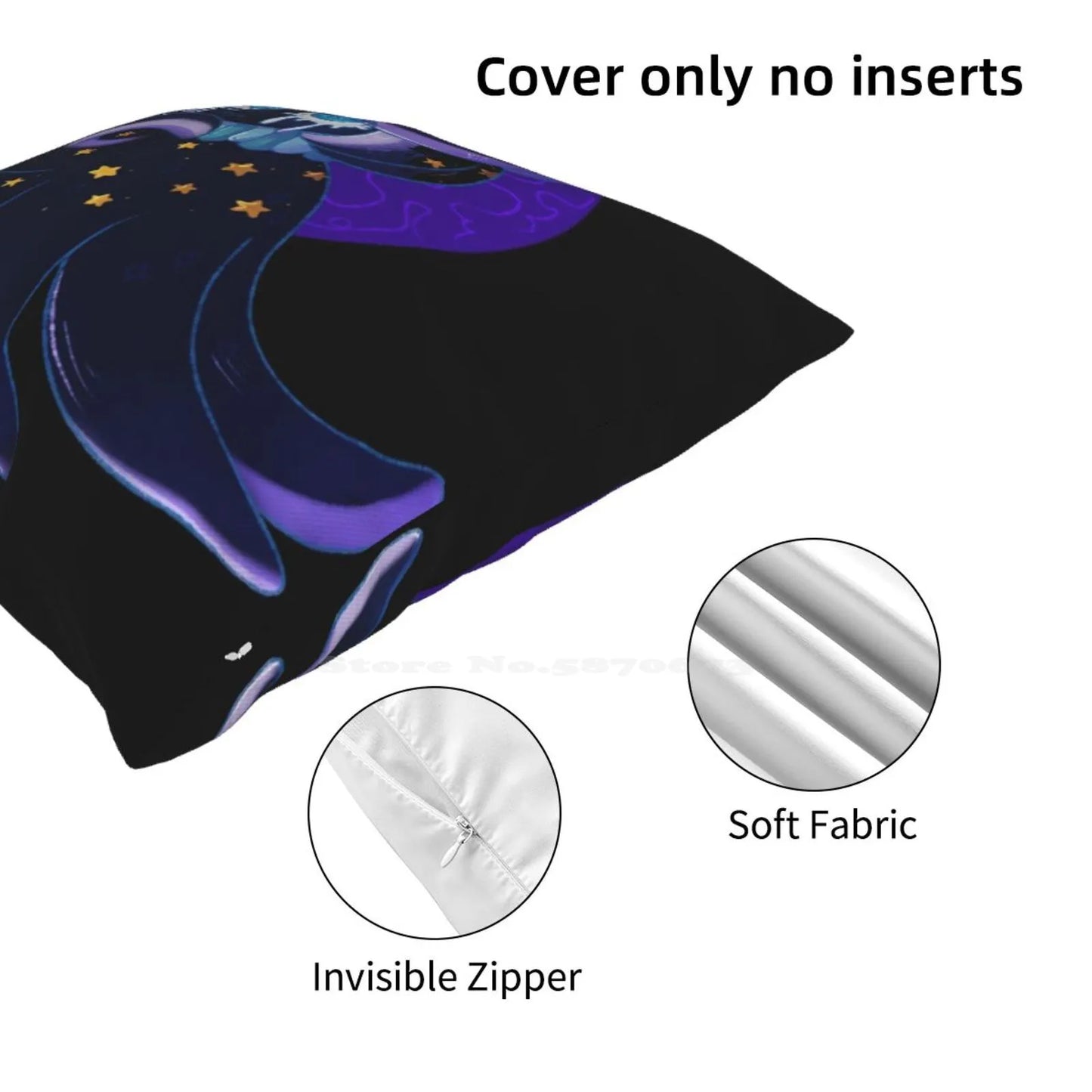 Squid Ink Cookie Throw Cushion Pillow Cover Crob Cookie Run Ovenbreak Squid Ink Cookie