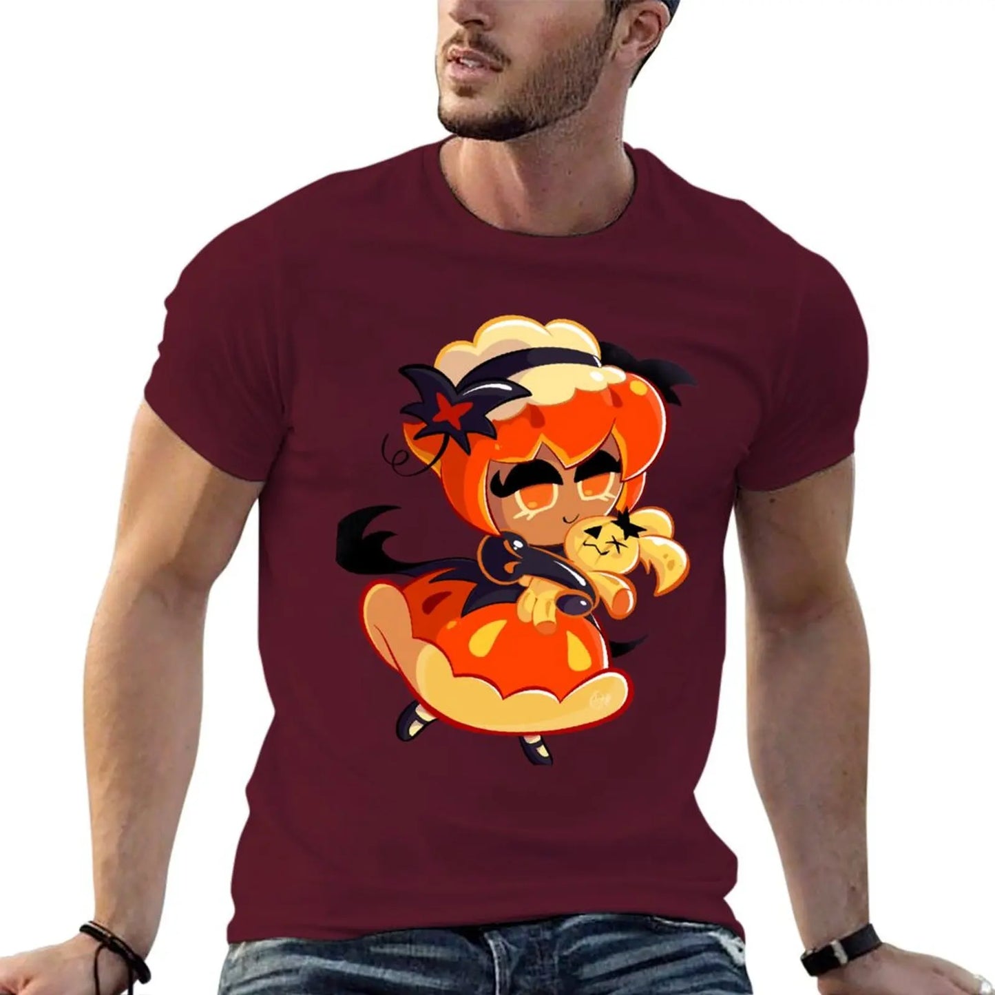 Pumpkin Pie Cookie - Cookie Run Kingdom T-Shirt blanks aesthetic clothes animal prinfor boys mens graphic t-shirts anime