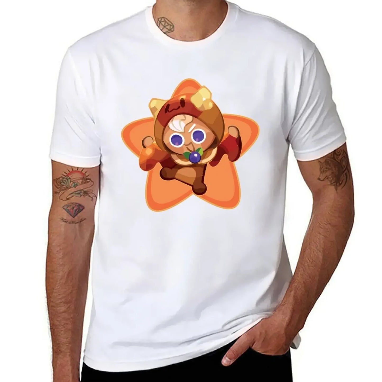 Pancake cookie run kingdom T-Shirt plus sizes shirts graphic tees aesthetic clothes Men's t-shirts