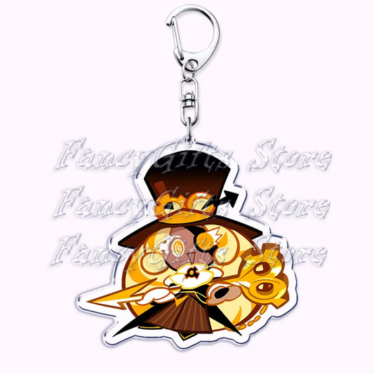 Cute Cookie Chibis Keychains for Accessories Bag Shadow Milk Pure Vanilla Mystic Flour Candy Apple Keyrings Jewelry Game Gifts