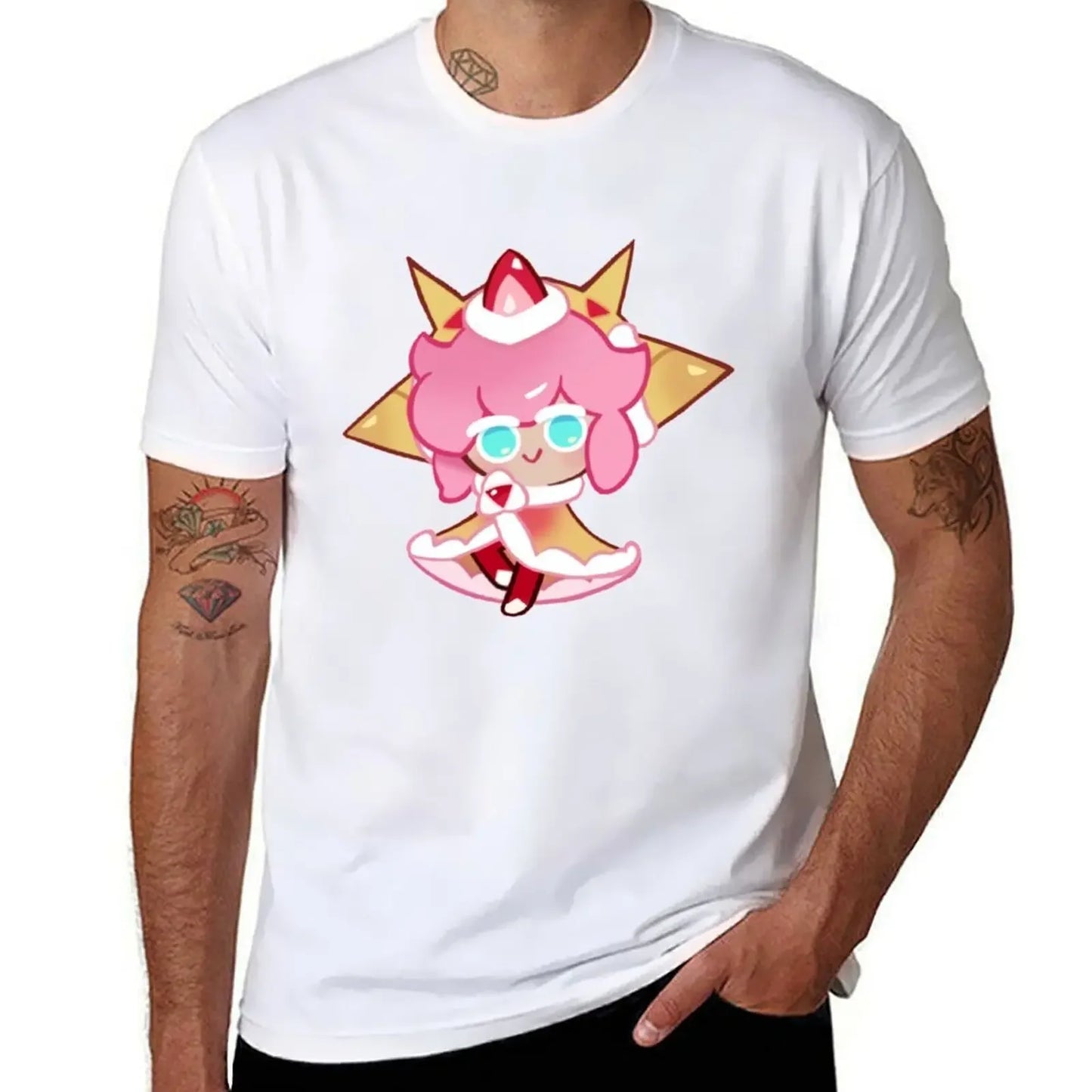 Strawberry Crepe Cookie! Cookie Run Kingdom T-Shirt plus size tops blanks fitted t shirts for men