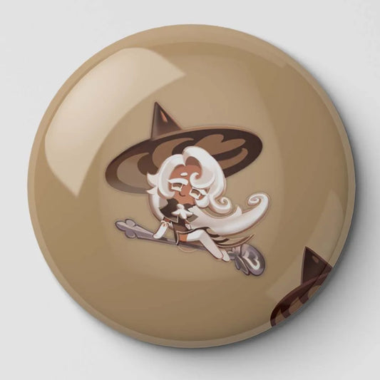 Latte Cookie Run Button Pin