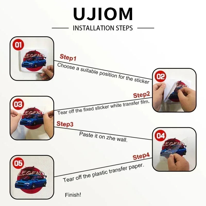 UJIOM 13cm × 10.5cm Shining Glitter Cookie Run Wall Sticker Amusing Cartoon Room Decor Decals Nice Wall Decorations Living Room