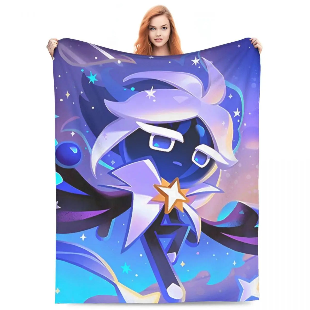 Starsher - Cookie Run Kingdom Coral Fleece Plush Throw Blankets Blankets for Home Car Lightweight Quilt