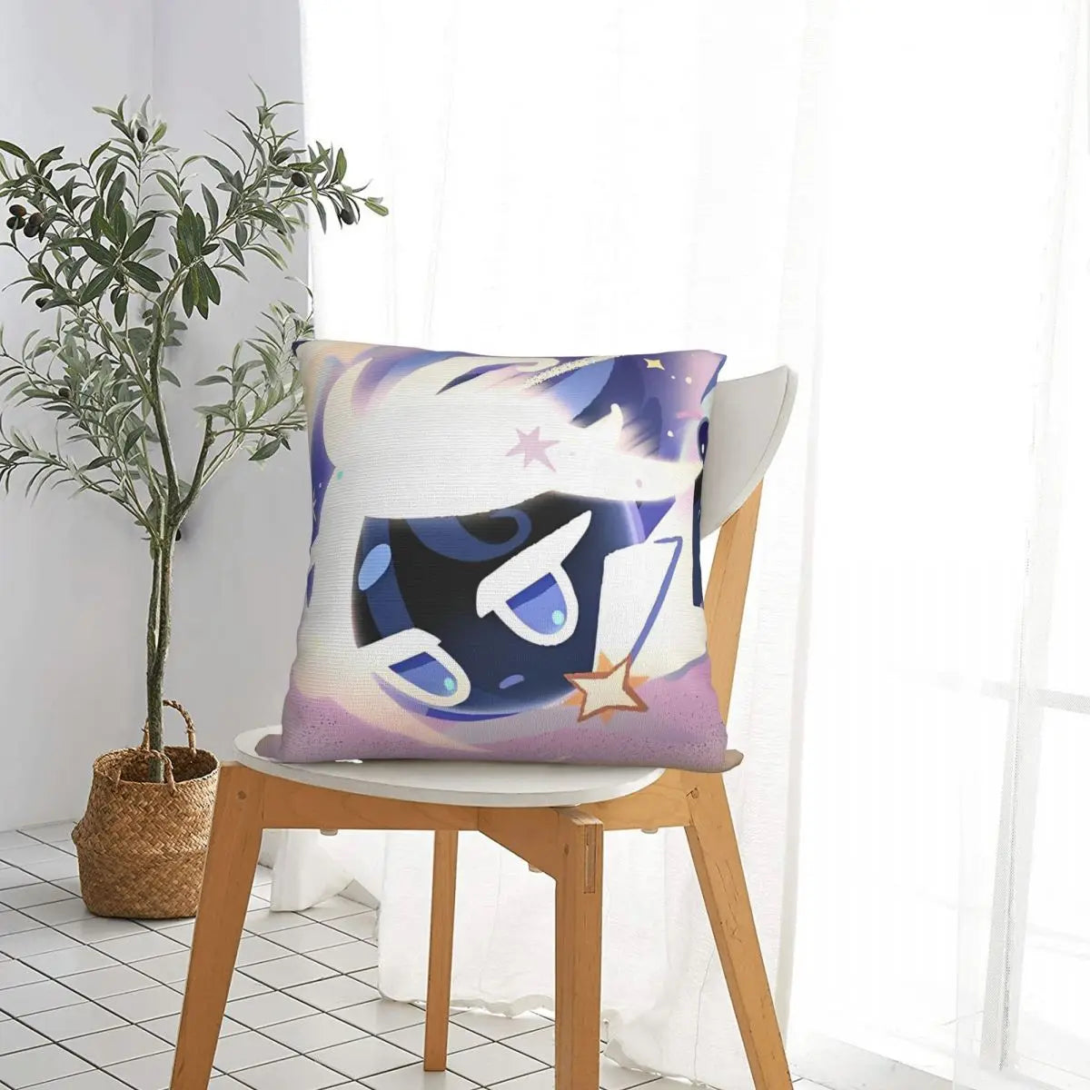 Stardust Cookie Square Pillow Case Cookie Run Kingdom Cushion Cover Customized Polyester Decorative Pillowcase for Sofa 18"