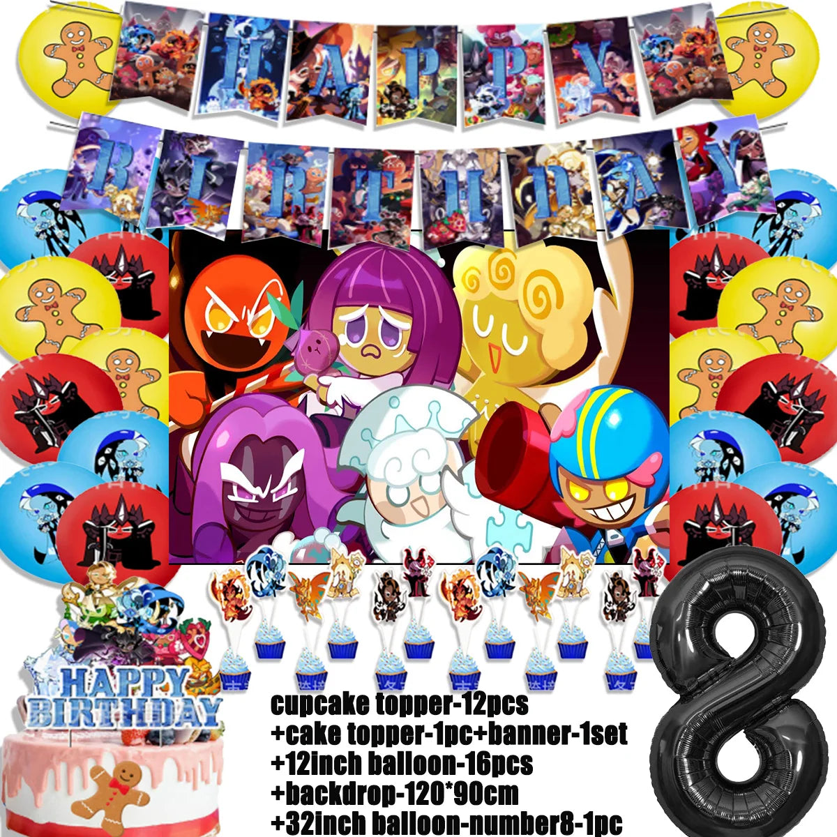 Cookie Run Kingdom Birthday Decorations