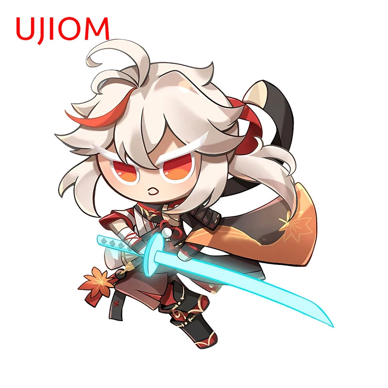 UJIOM Chibi Cookie Run Style Genshin Impact Wall Decals Creative Cartoon Graffiti Baby Nusery Room Stickers Funny Home Decor