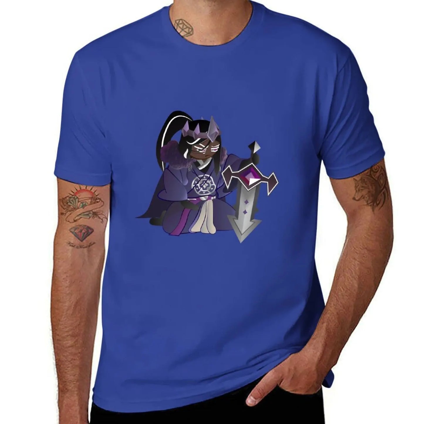 Cookie Run Kingdom Dark Cacao Cookie meditate T-Shirt cute tops for a boy plain kawaii clothes men workout shirt