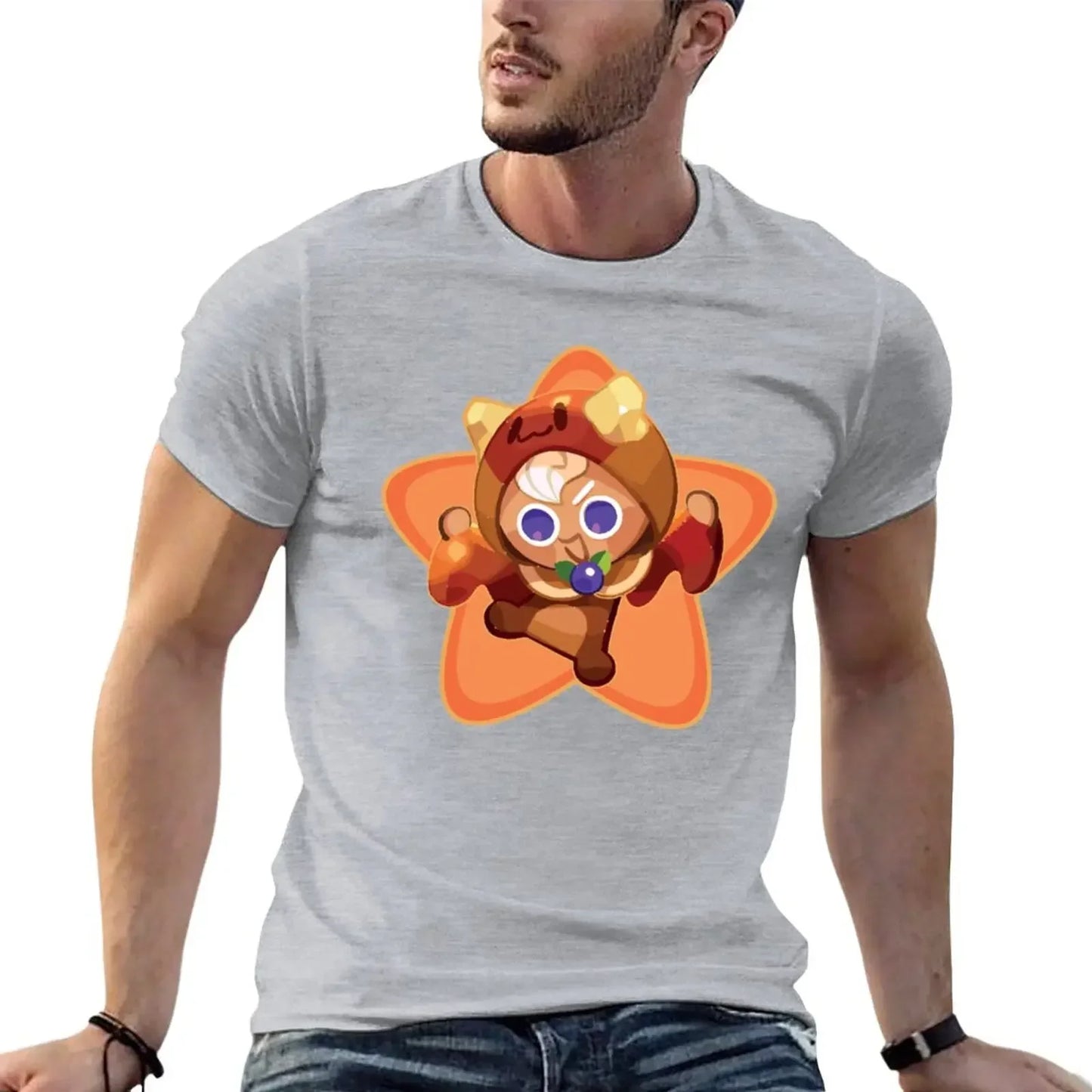 Pancake cookie run kingdom T-Shirt summer clothes heavyweights t shirts for men pack