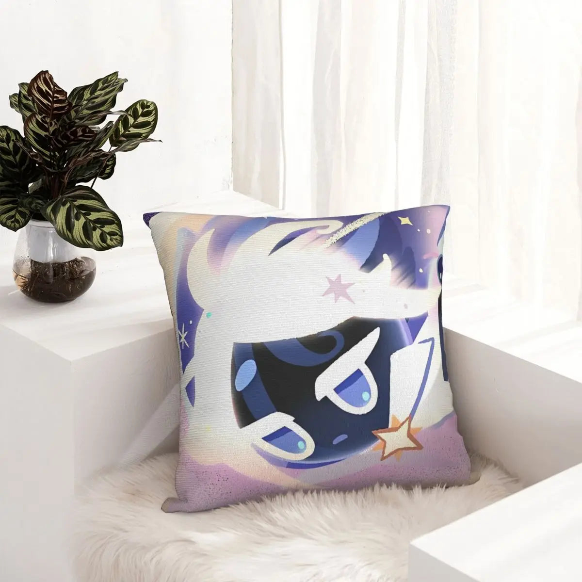 Stardust Cookie Square Pillow Case Cookie Run Kingdom Cushion Cover Customized Polyester Decorative Pillowcase for Sofa 18"