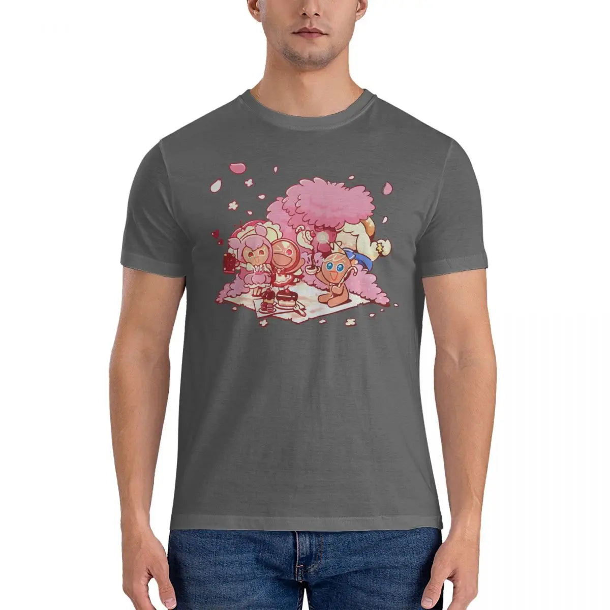 Game T-Shirt Men Cookie Run Kingdoms Funny 100% Cotton Tee Shirt Round Collar Short Sleeve T Shirt Printed Clothing