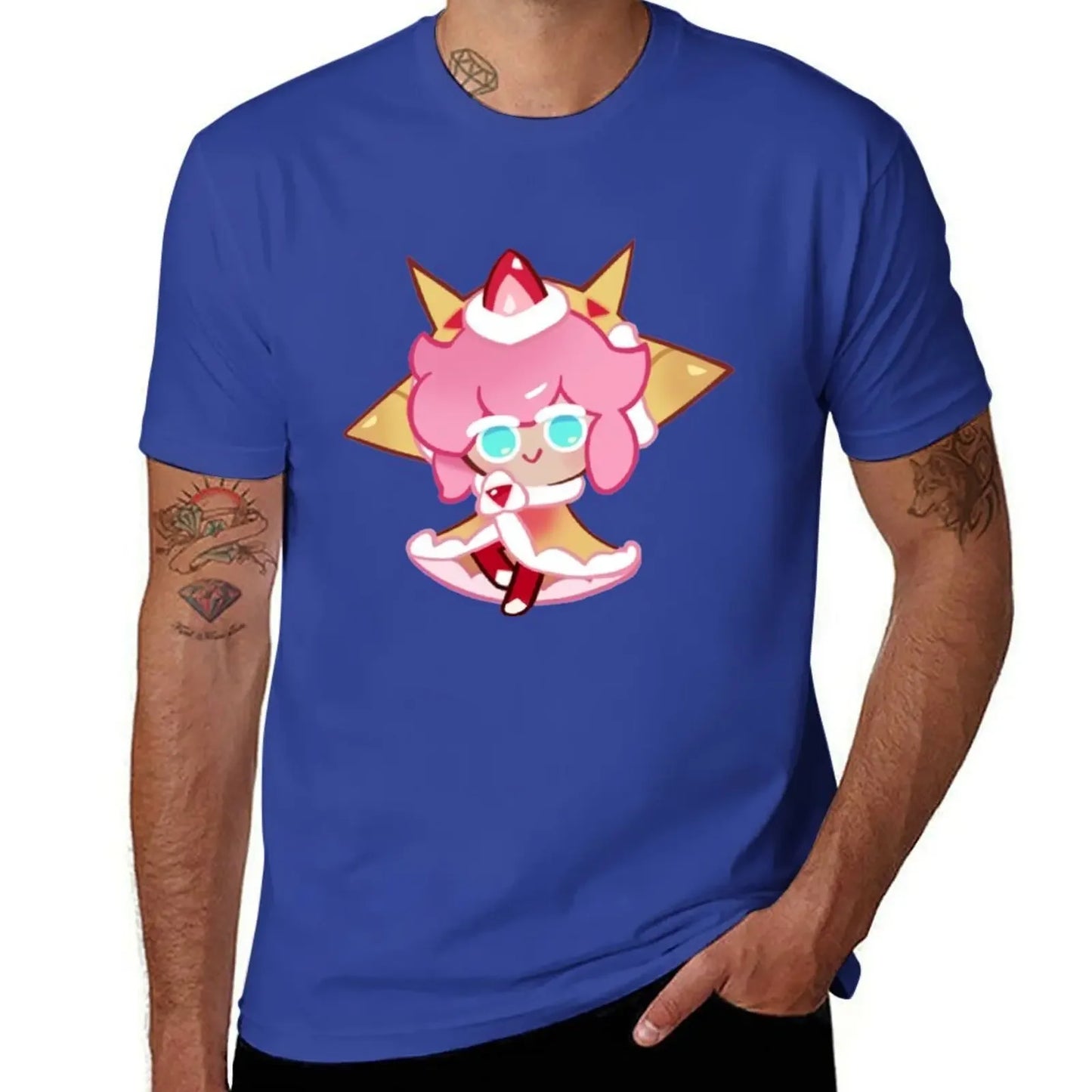 Strawberry Crepe Cookie! Cookie Run Kingdom T-Shirt plus size tops blanks fitted t shirts for men