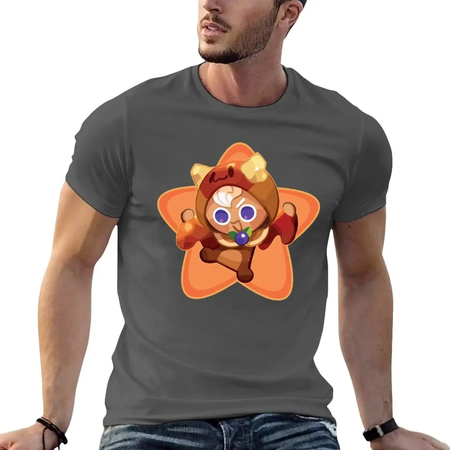 Pancake cookie run kingdom T-Shirt summer clothes heavyweights t shirts for men pack