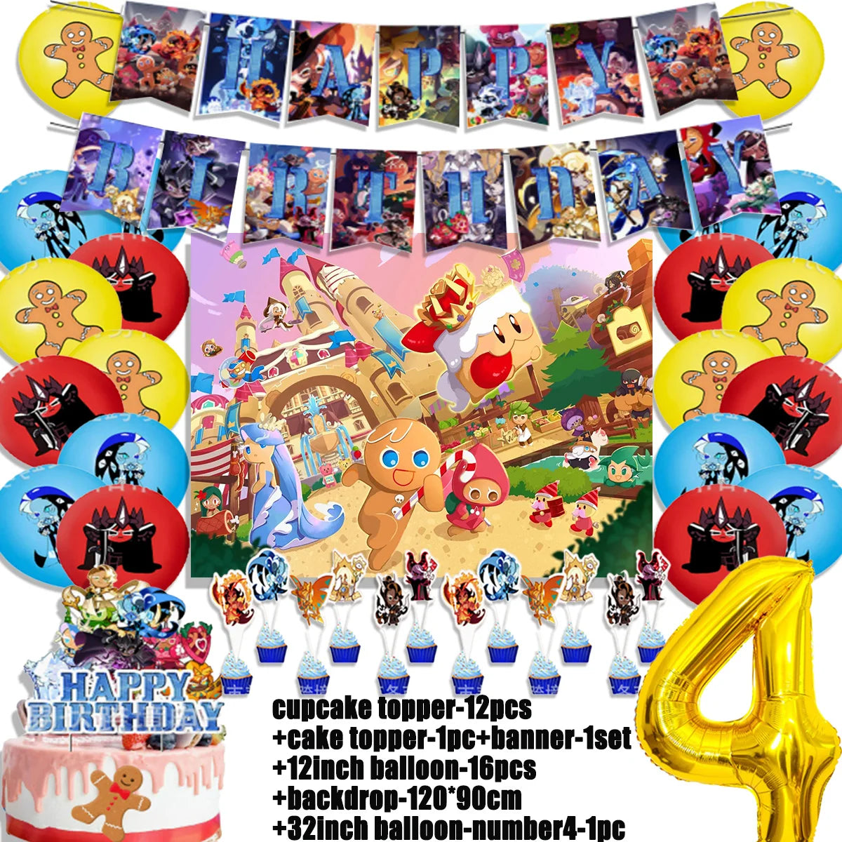 Cookie Run Kingdom Birthday Decorations