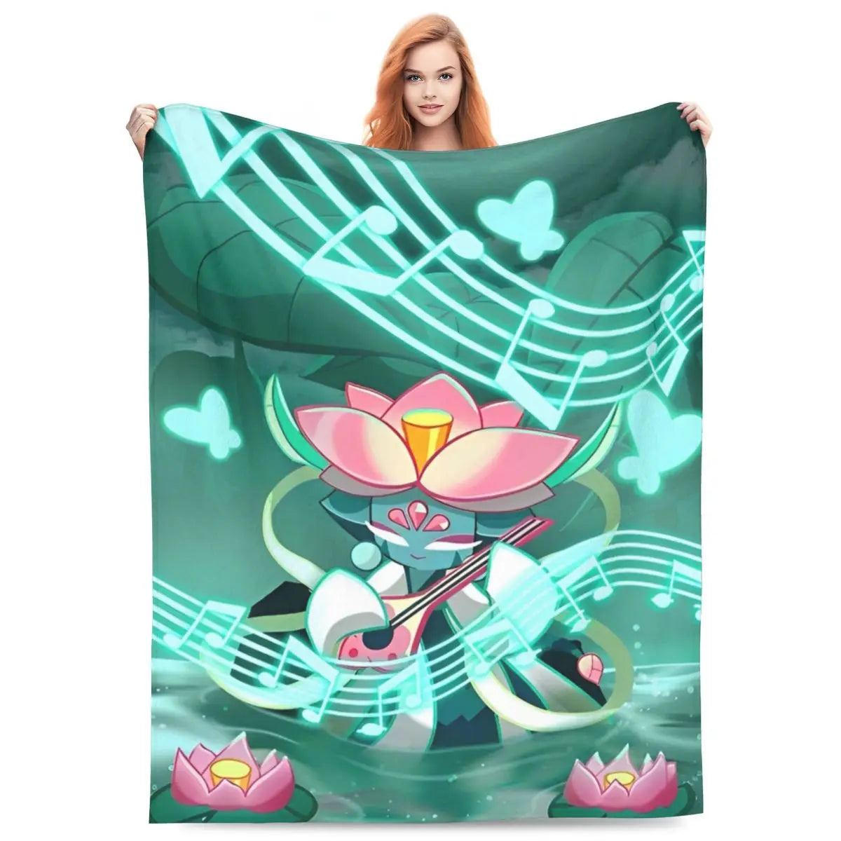 Starsher - Cookie Run Kingdom Coral Fleece Plush Throw Blankets Blankets for Home Car Lightweight Quilt