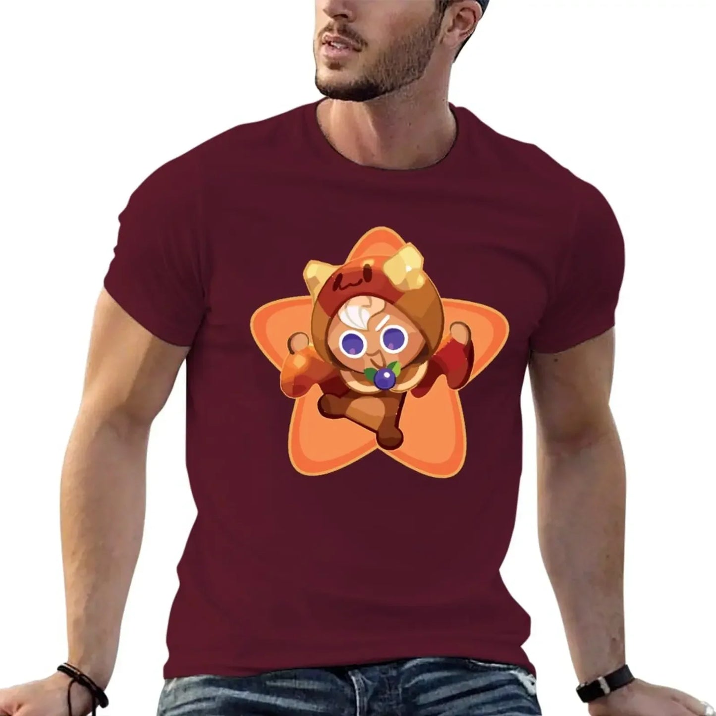 Pancake cookie run kingdom T-Shirt summer clothes heavyweights t shirts for men pack