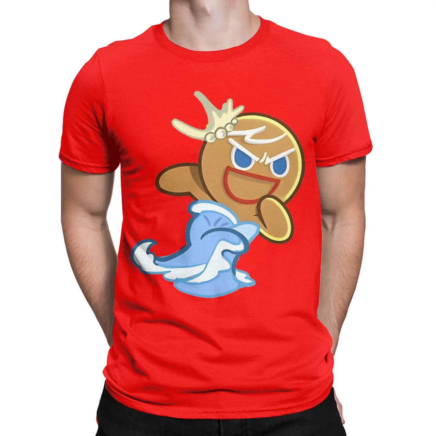 Summer Cookie Run Gingerbrave cookie run kingdom T Shirt For Unisex Cotton T-shirts Short Sleeve Clothes