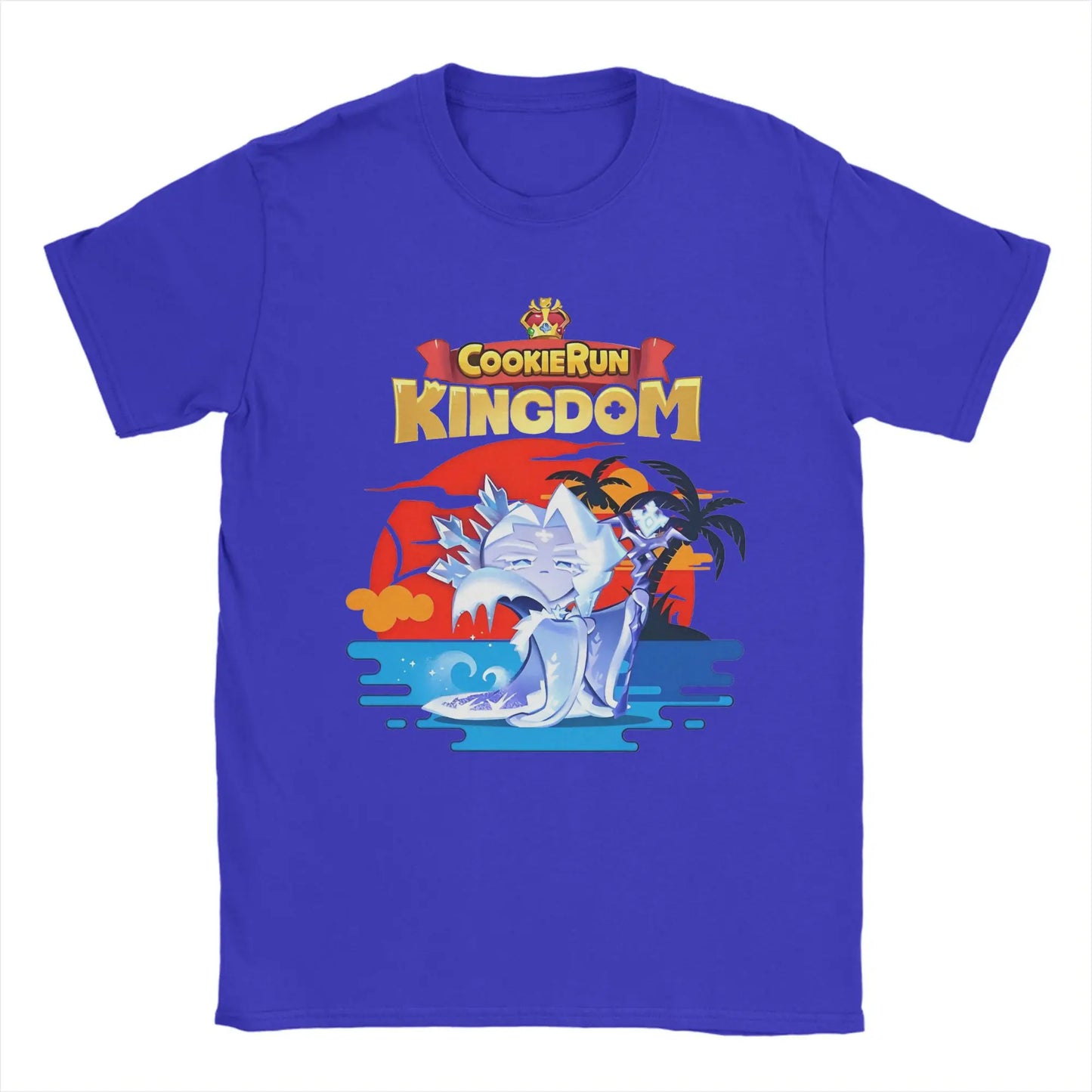 Men's Cookie Run Kingdom Frost Queen T Shirt Game Runner 100% Cotton Clothes Funny Short Sleeve Round Neck Tees Gift T-Shirt