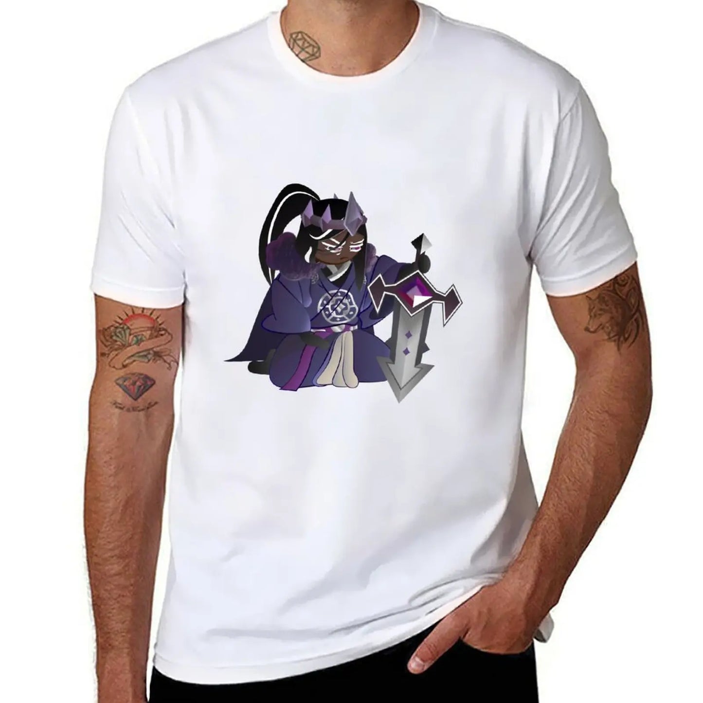 Cookie Run Kingdom Dark Cacao Cookie meditate T-Shirt cute tops for a boy plain kawaii clothes men workout shirt