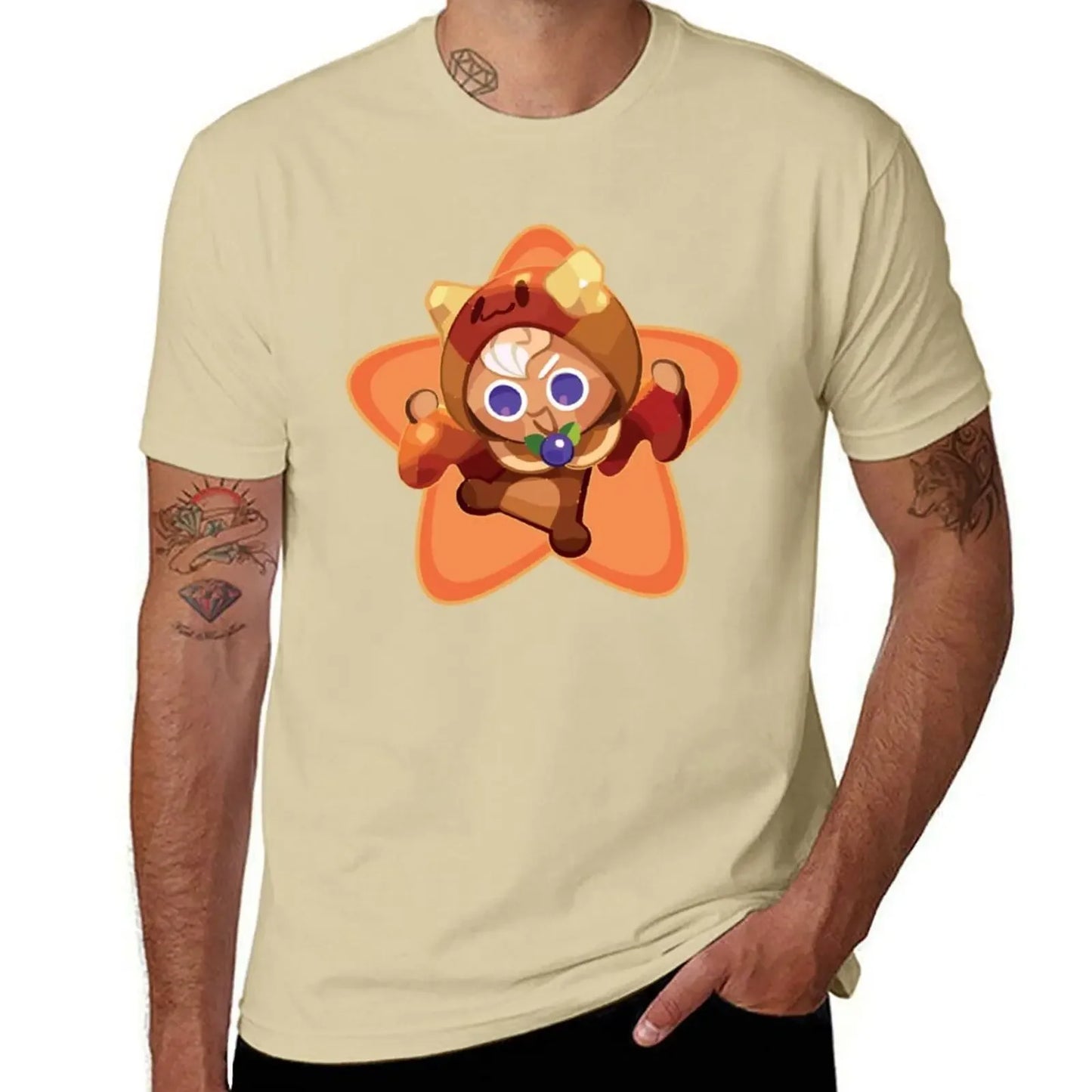 Pancake cookie run kingdom T-Shirt plus sizes shirts graphic tees aesthetic clothes Men's t-shirts