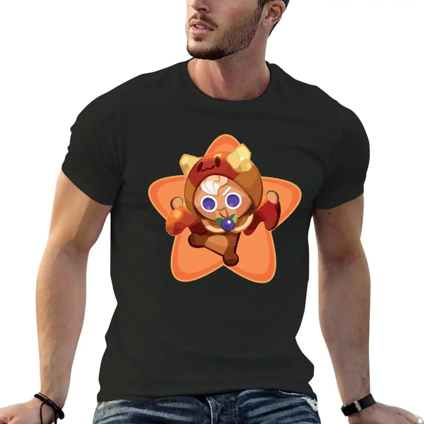 Pancake cookie run kingdom T-Shirt summer clothes heavyweights t shirts for men pack
