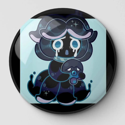 Squid Ink Cookie Run Button Pin