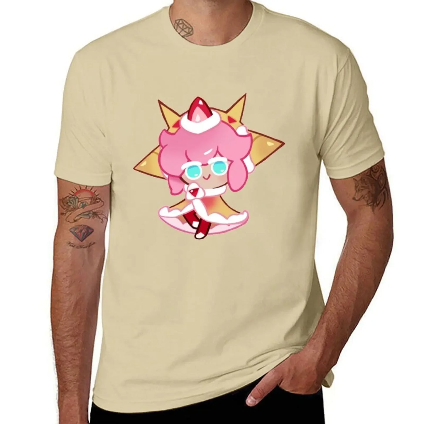 Strawberry Crepe Cookie! Cookie Run Kingdom T-Shirt plus size tops blanks fitted t shirts for men