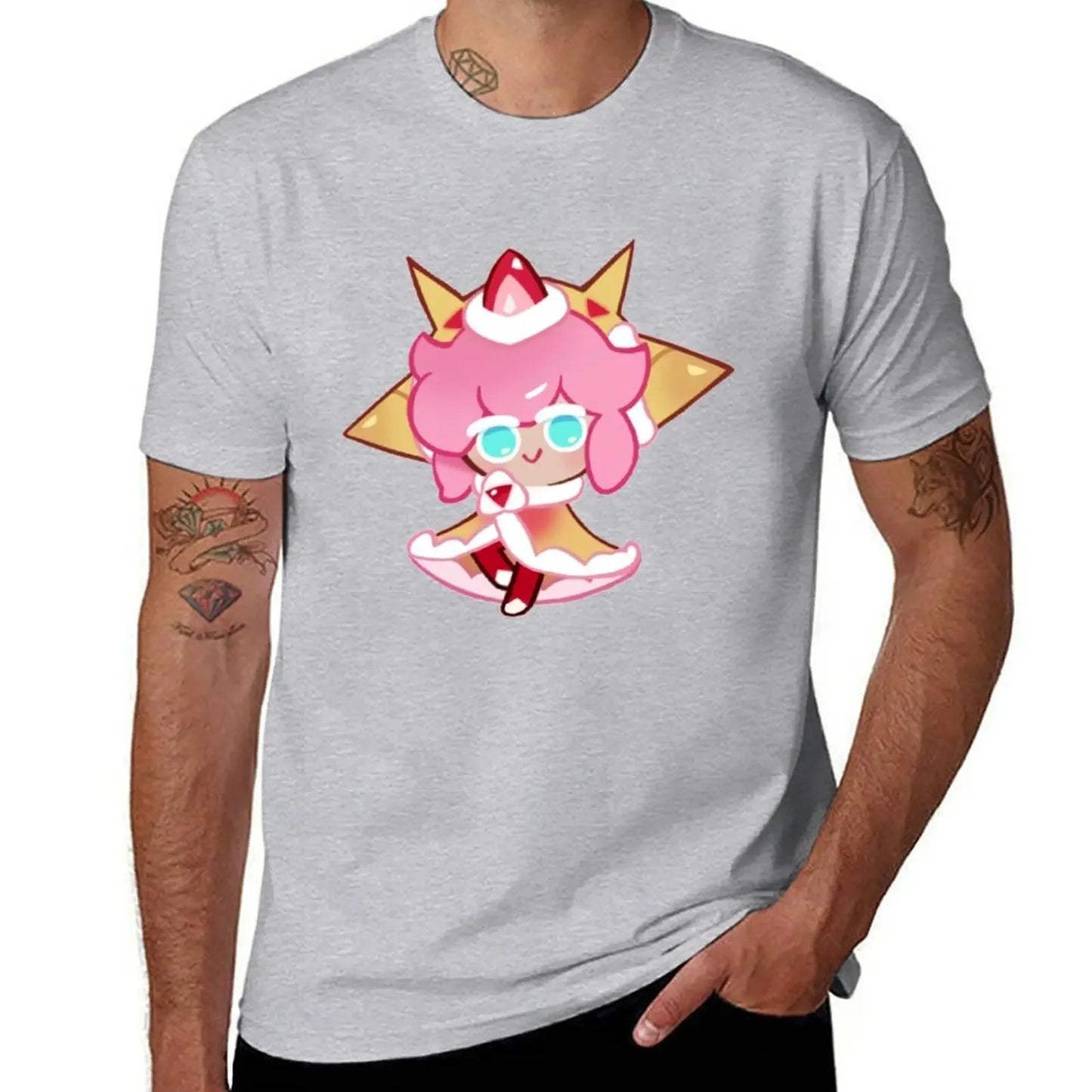 Strawberry Crepe Cookie! Cookie Run Kingdom T-Shirt plus size tops blanks fitted t shirts for men