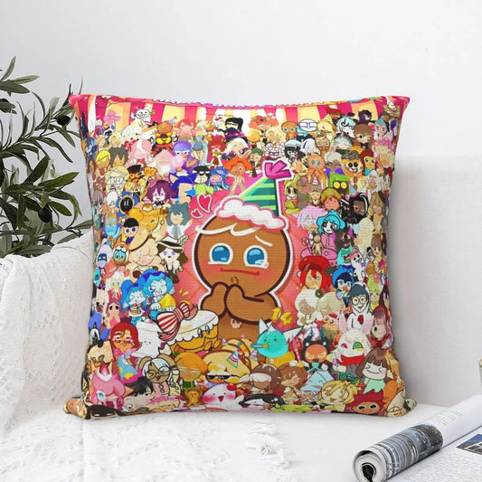 Brave On X-Cookie Run Kingdom Pillowcases Polyester Car Cushion Cover Creative Pillowcase 45*45