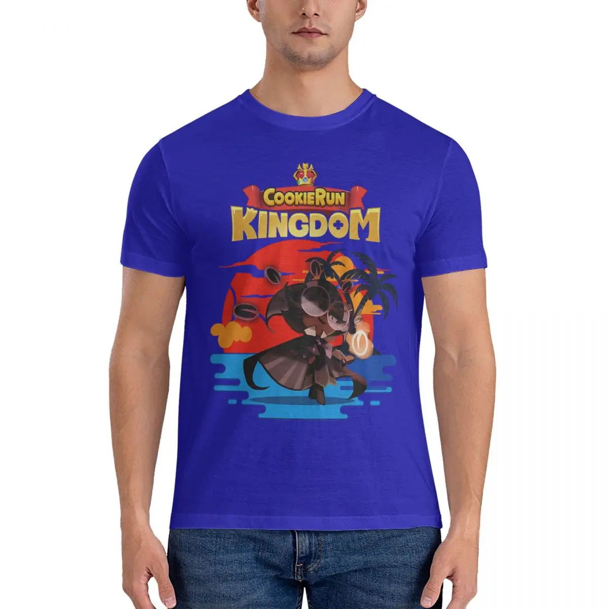 Summer Espresso Men's T Shirt Cookie Run Kingdoms Funny Tees Short Sleeve O Neck T-Shirts 100% Cotton Printed Clothing