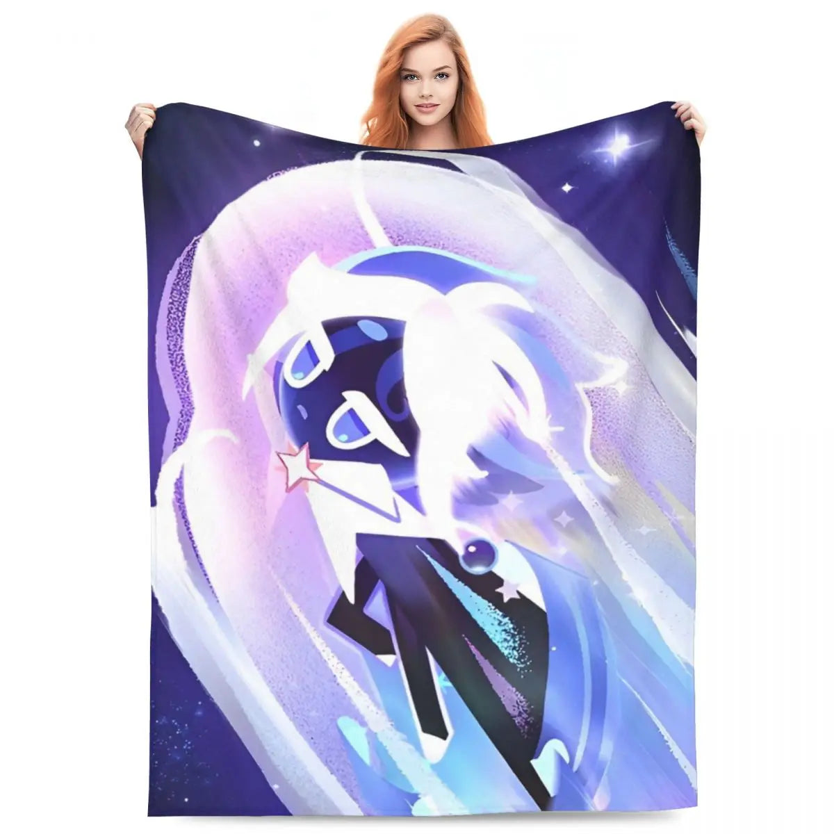 Starsher - Cookie Run Kingdom Coral Fleece Plush Throw Blankets Blankets for Home Car Lightweight Quilt