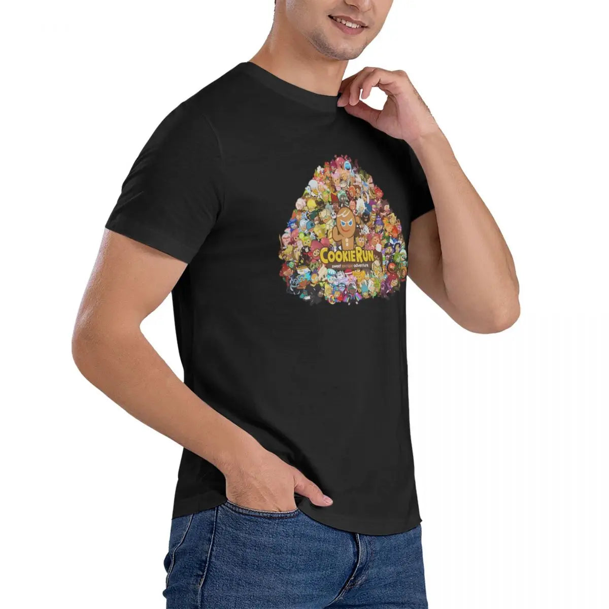 Novelty Game T-Shirts Men Round Collar Pure Cotton T Shirt Cookie Run Kingdoms Short Sleeve Tee Shirt Gift Idea Clothing