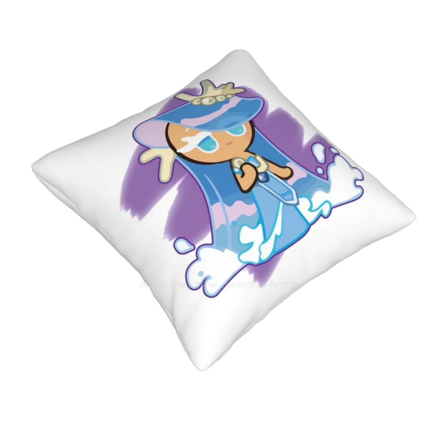 Sea Fairy Cookie ! Cookie Run Kingdom Funny Cute Decor Square Pillowcase Cookie Run Kingdom Cookie Run Kingdom Sea Fairy Cookie