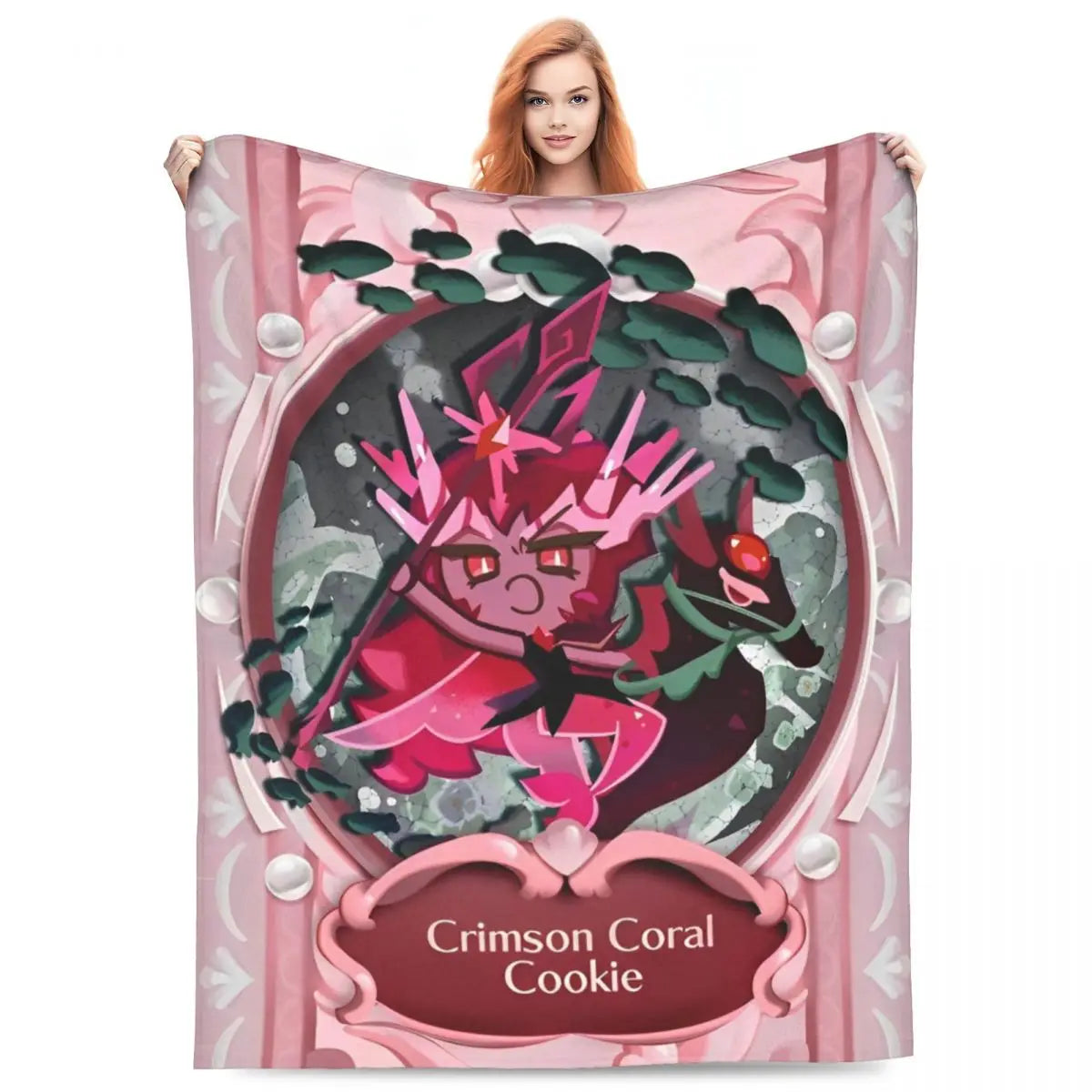 Starsher - Cookie Run Kingdom Coral Fleece Plush Throw Blankets Blankets for Home Car Lightweight Quilt